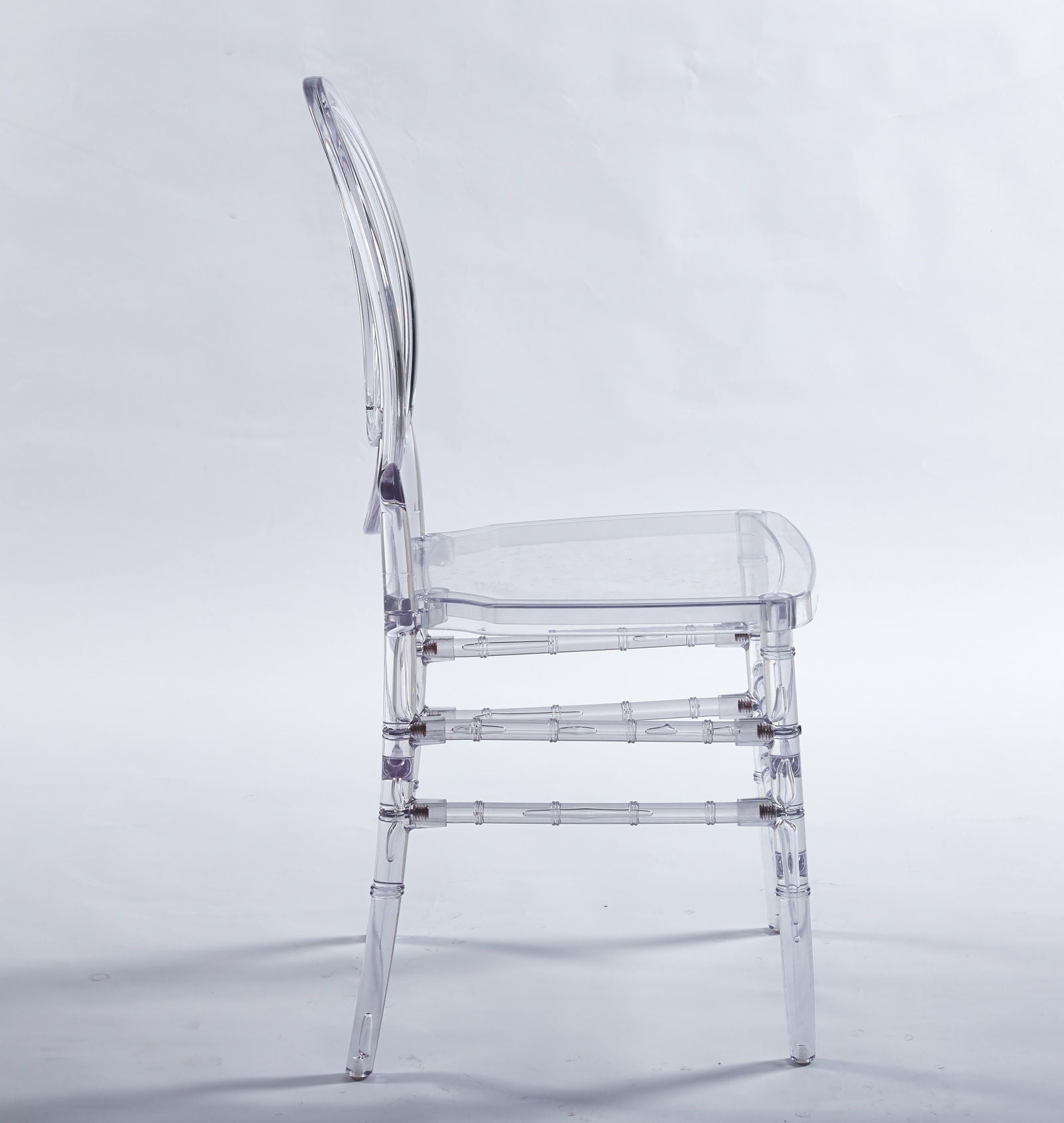 Dining Chair, Plastic Seat, Welding Chair (Set of 4) - Transparent