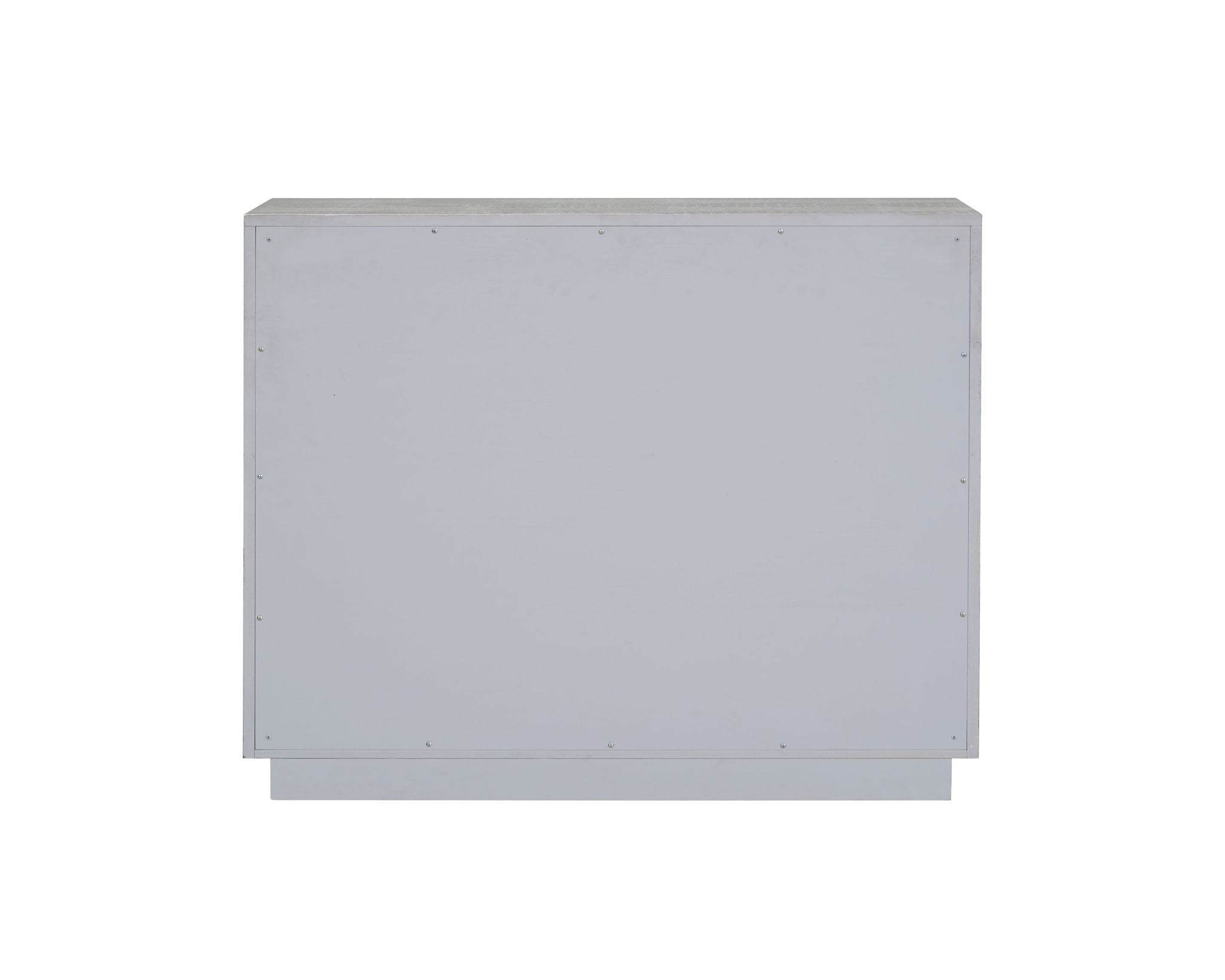 Anpu - Faux Crocodile Skin Console Cabinet - Silver