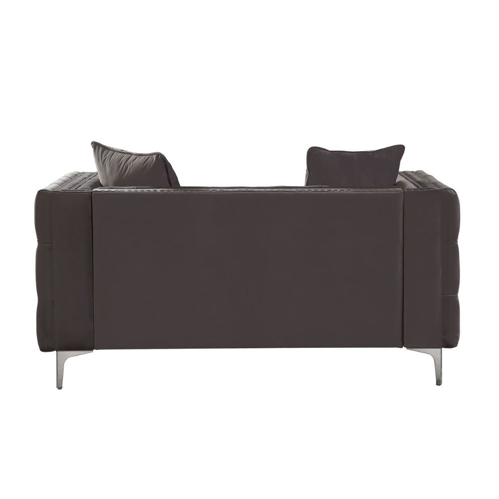 ACME Gillian II - Loveseat - Dark Gray Velvet | Meri Furniture