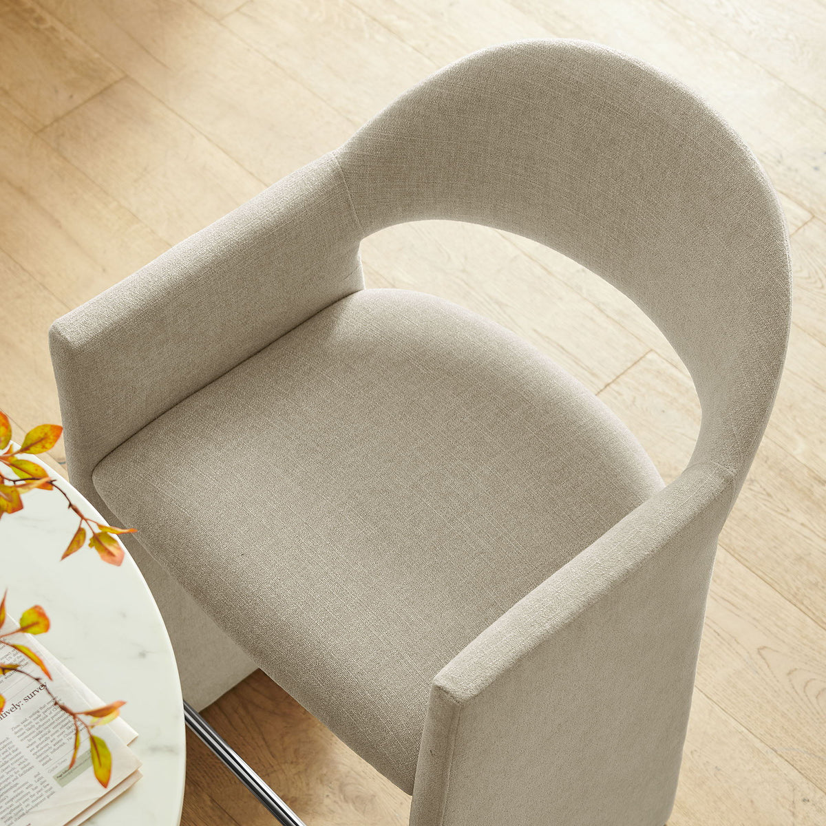 Talia 41 Inch Upholstered Fabric Bar Stool by Modway
