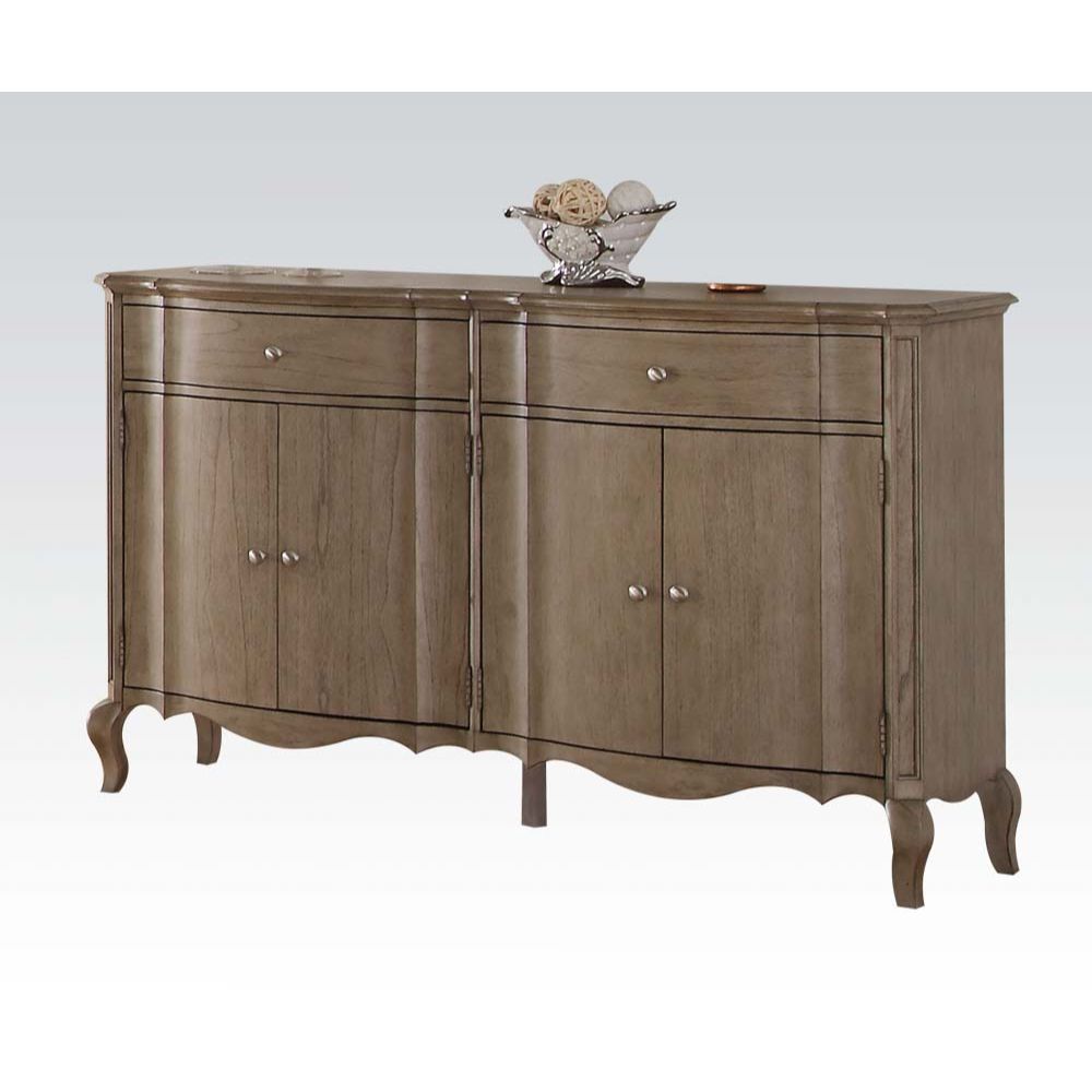 ACME Chelmsford - Server - Antique Taupe | Meri Furniture