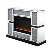 Noralie - 48" X 15" Fireplace - Mirrored & Faux Diamonds