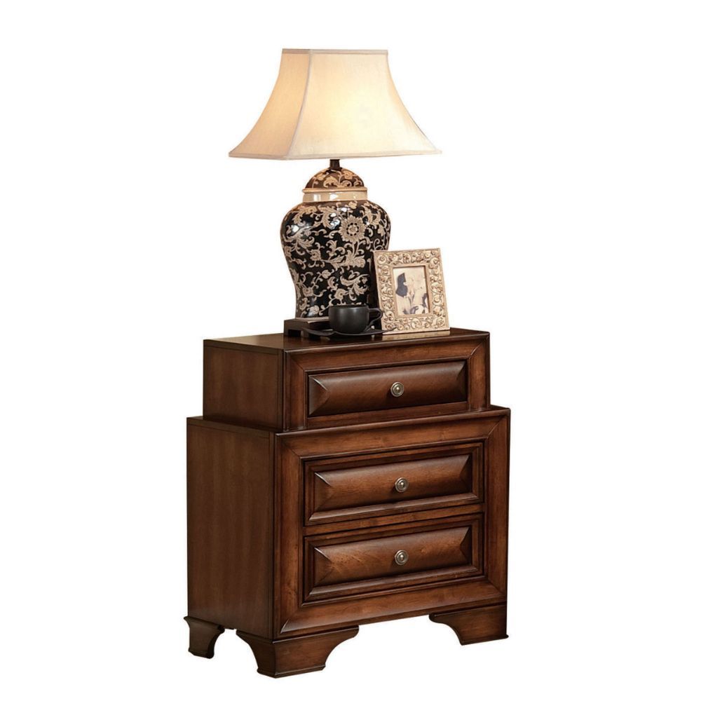ACME Konane - Nightstand - Brown Cherry | Meri Furniture