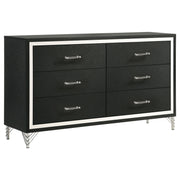 Coaster Fine Furniture Lucia - 6-Drawer Dresser Cabinet - Black | Meri Furniture
