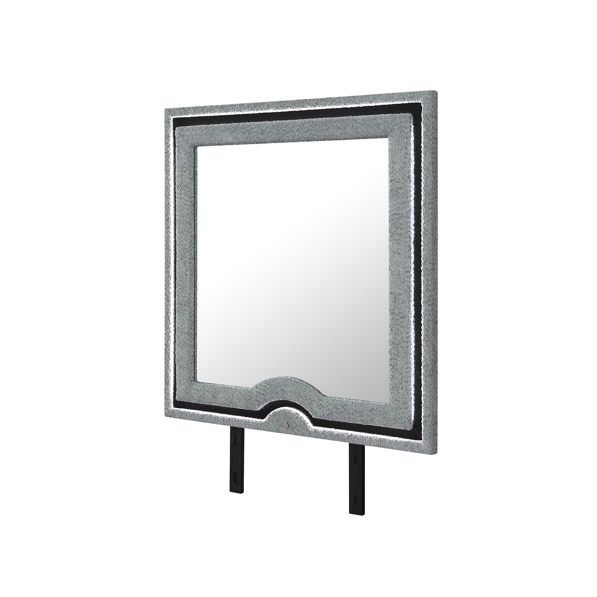Isaiah - Mirror With Upholstered Frame And LED Lighting