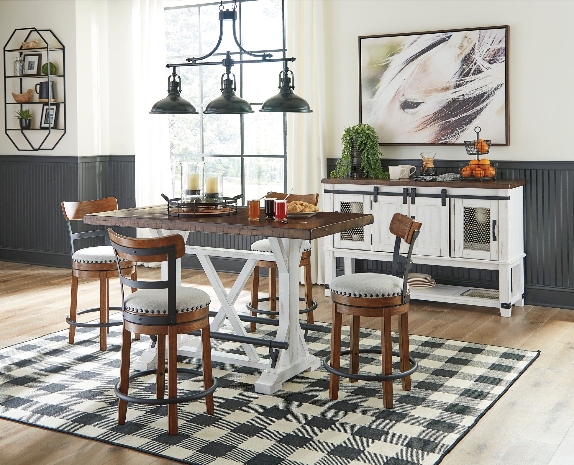 Signature Design by Ashley® Valebeck - Counter Height Table Set | Meri Furniture