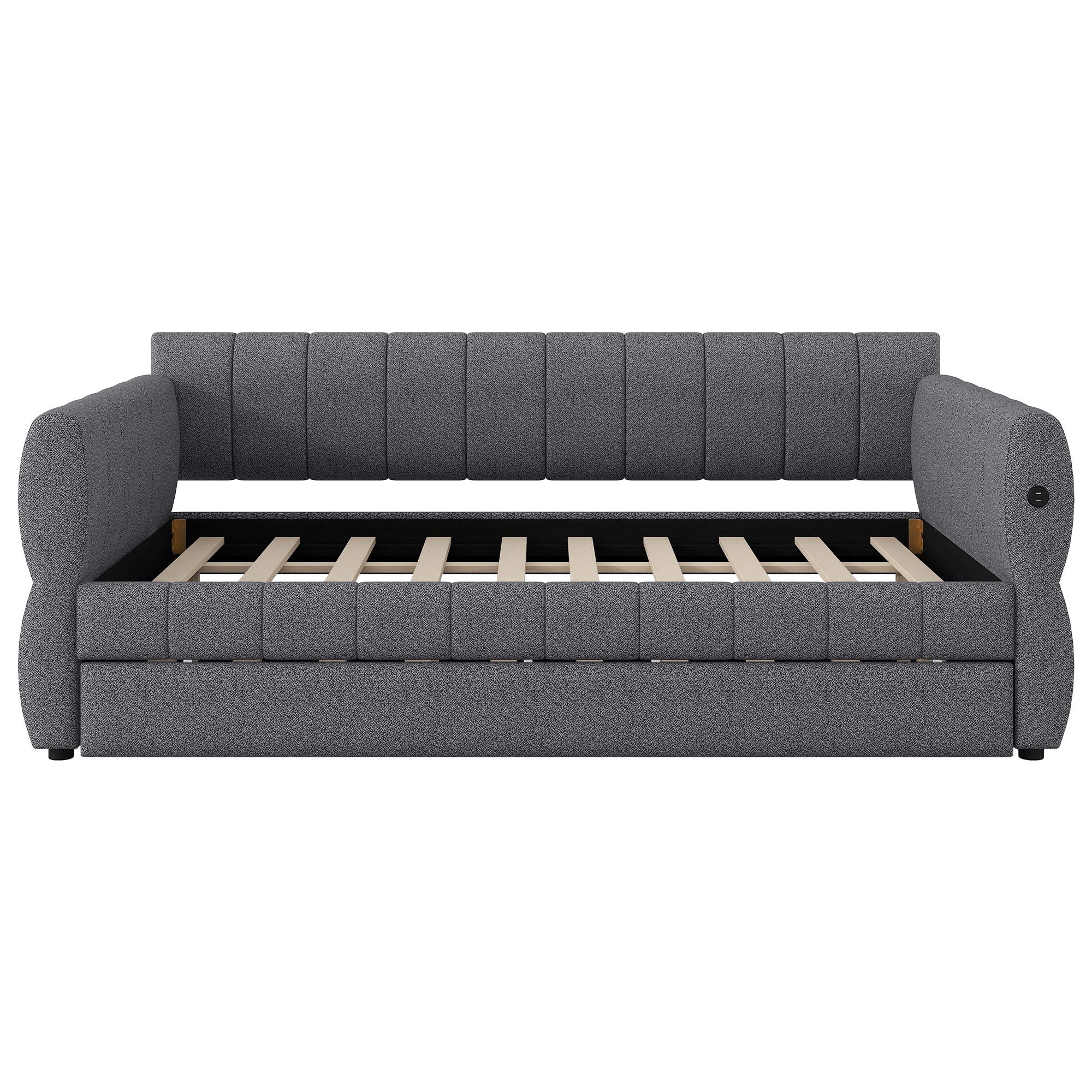 Upholstered Platform Bed With USB Charging