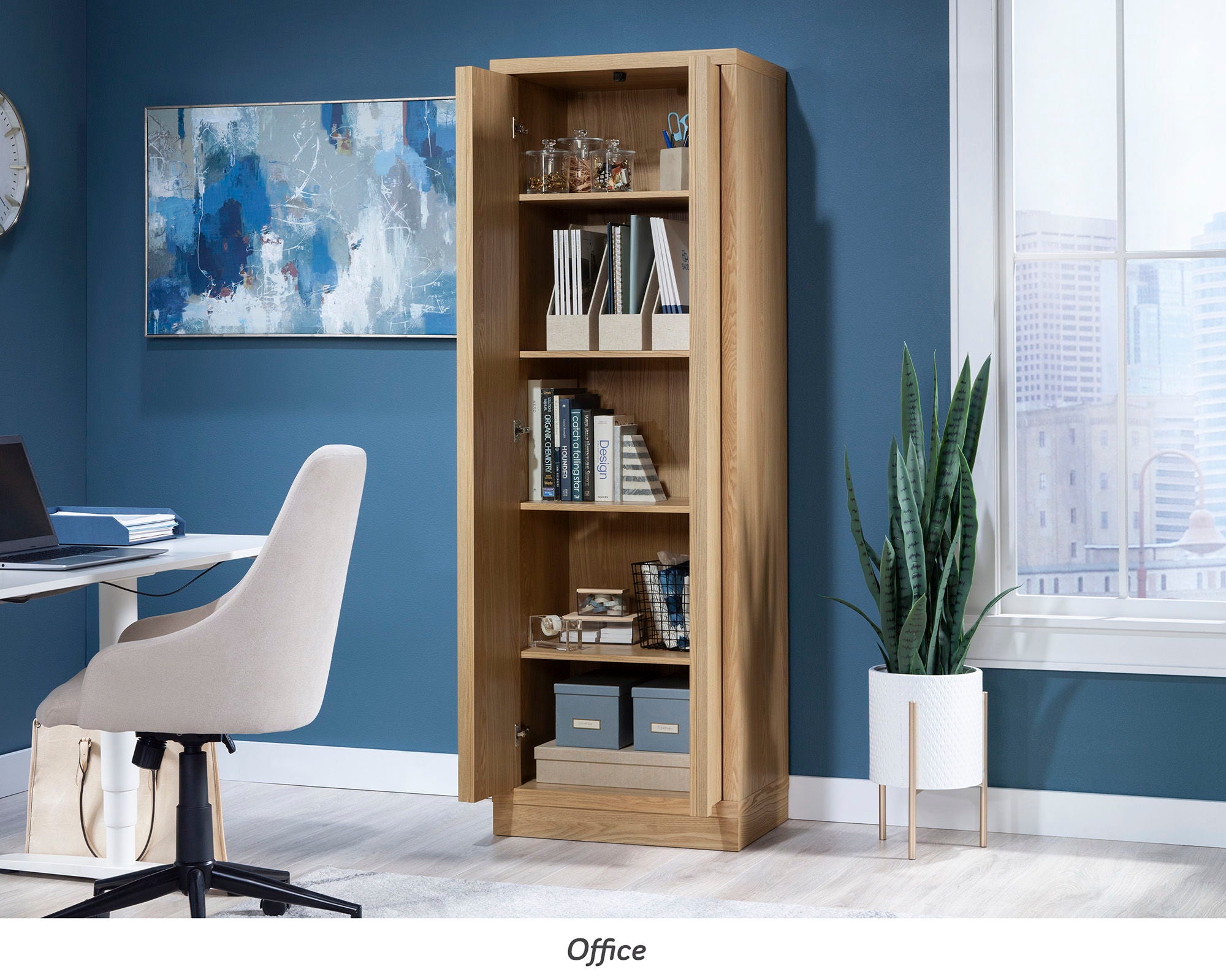 2-Door Storage Cabinet in Harmony Ash