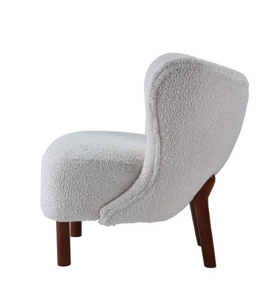 ACME Zusud - Accent Chair - White Teddy Sherpa | Meri Furniture