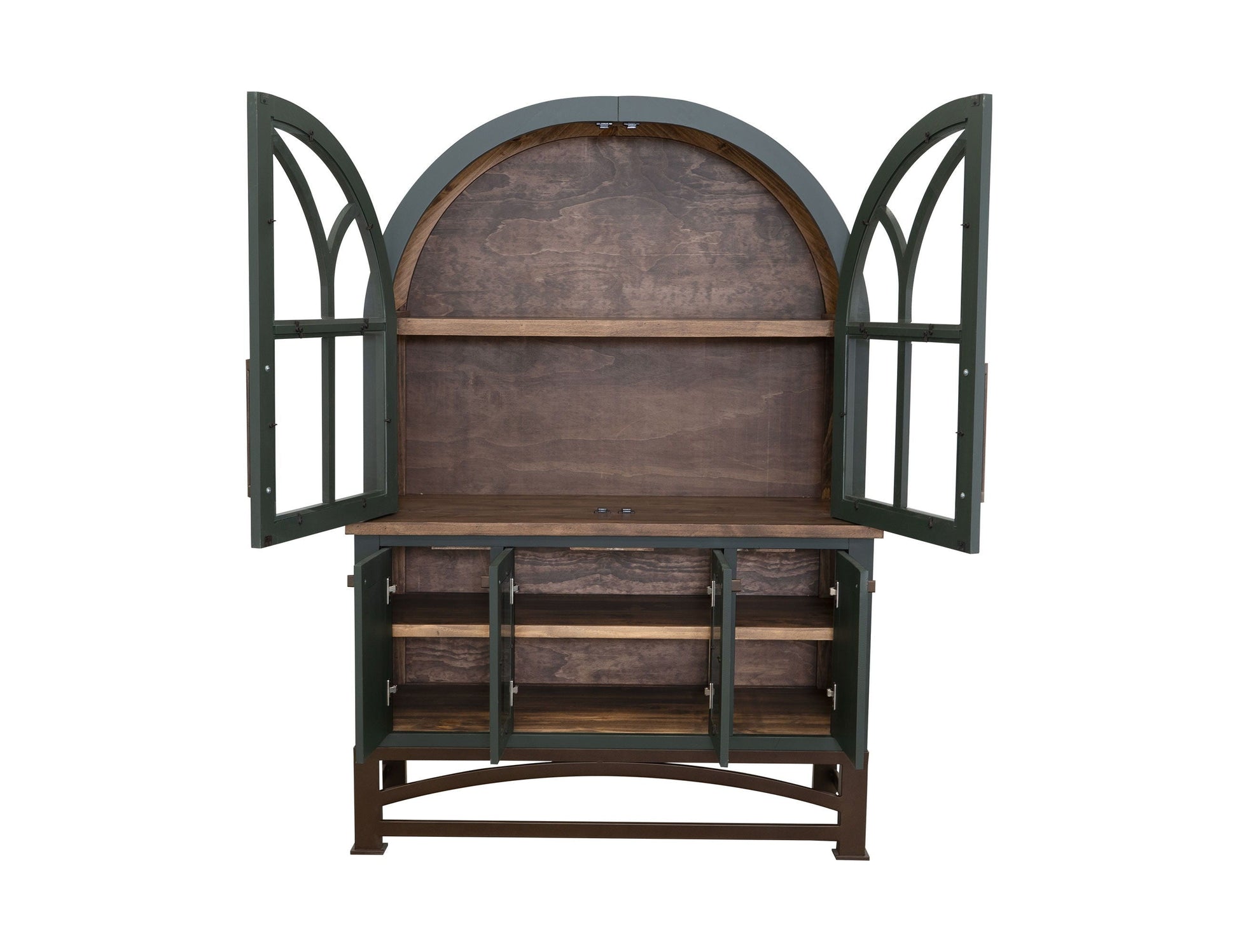 International Furniture Direct Obsidian - Hutch - Green / Brown | Meri Furniture