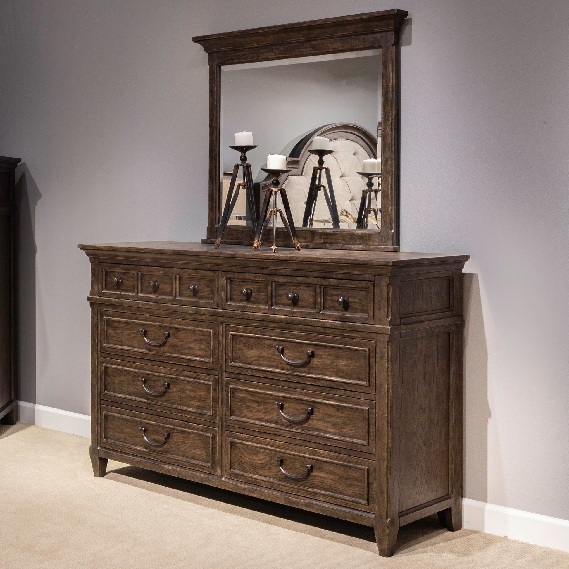 Liberty Furniture Paradise Valley - 8 Drawer Dresser - Dark Brown | Meri Furniture