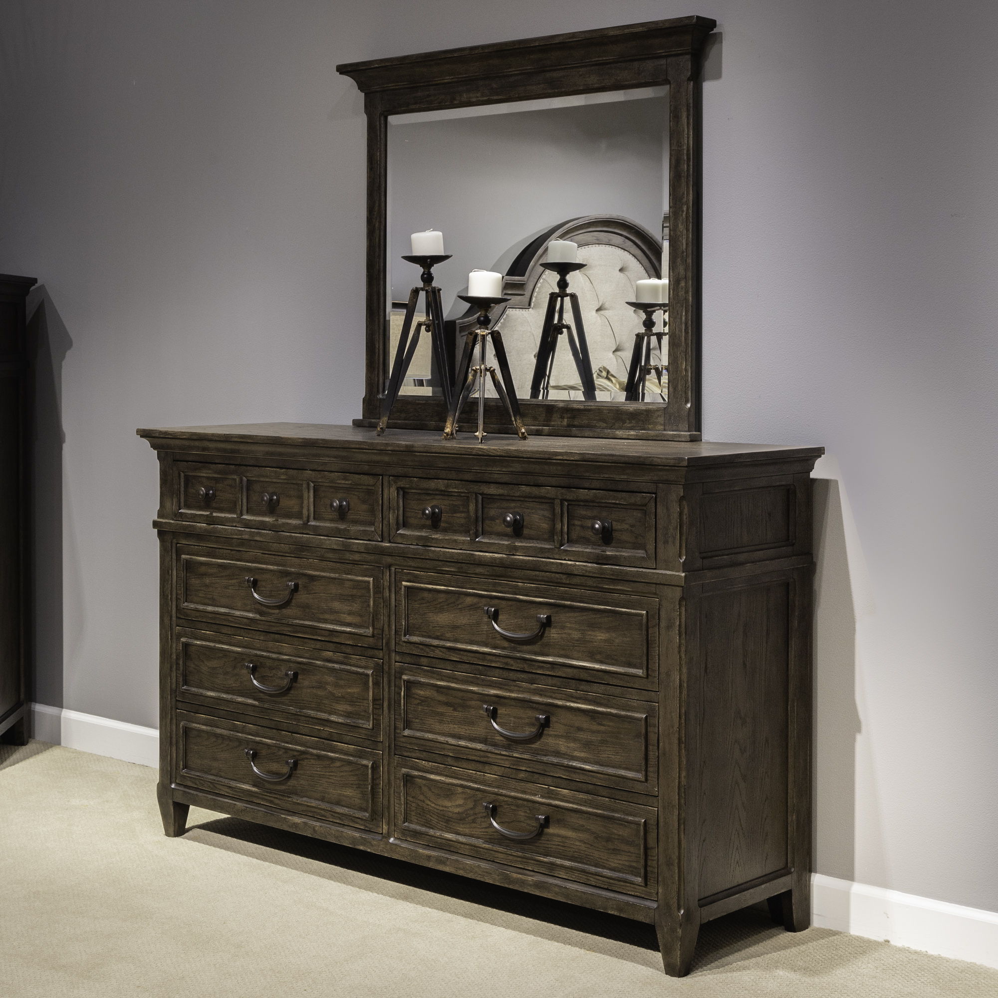 Liberty Furniture Paradise Valley - 8 Drawer Dresser - Dark Brown | Meri Furniture