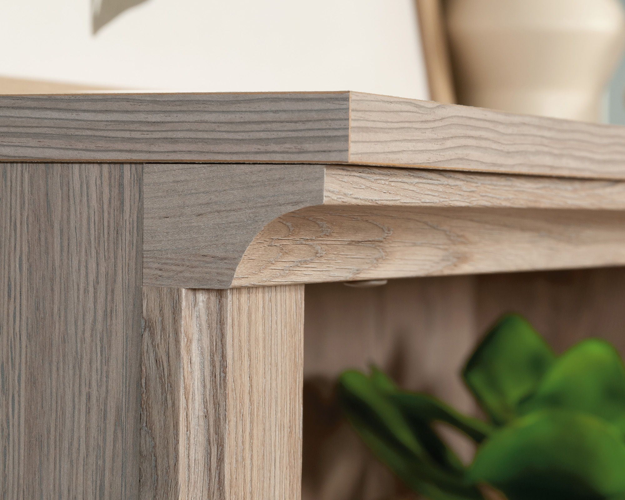 3-Shelf Display Bookcase in Laurel Oak
