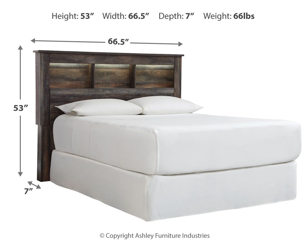 Ashley Furniture Drystan - Bookcase Headboard | Meri Furniture