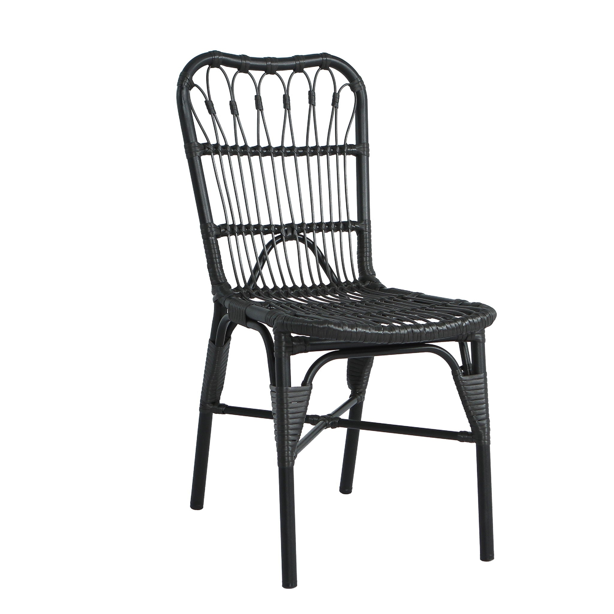 Outdoor Wicker Patio Dining Chairs Set With Durable Frame And Rattan Weave