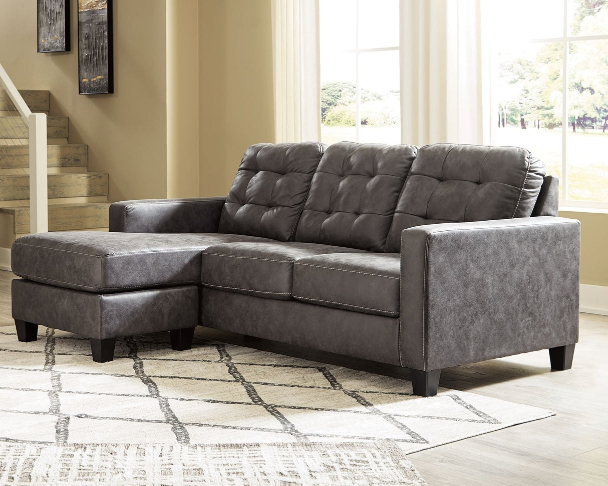Ashley Furniture Venaldi - Gunmetal - Sofa Chaise | Meri Furniture