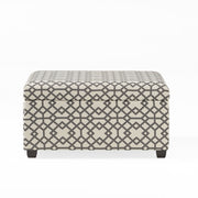 Richmond - Storage Ottoman With Unique Pattern And Ample Storage - Gray
