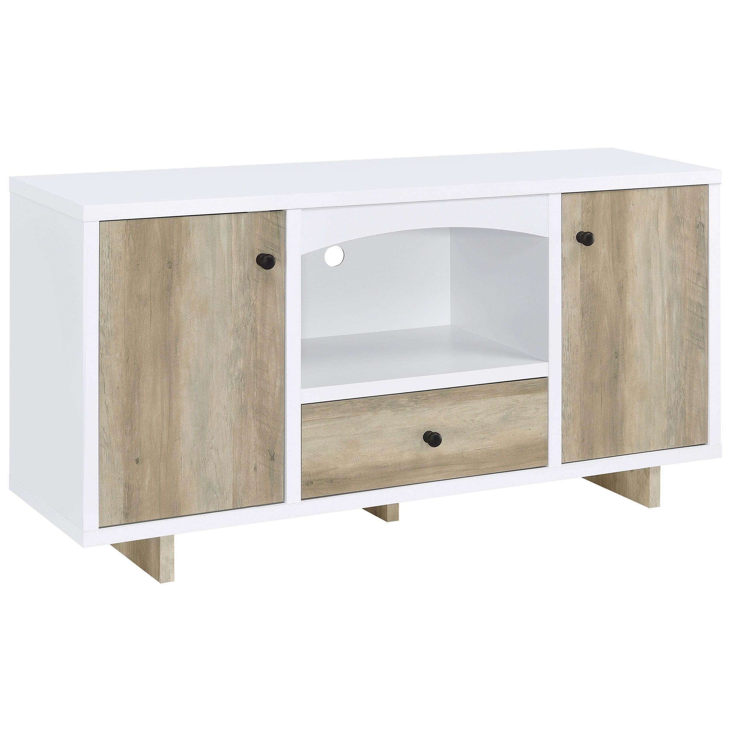 Coaster Fine Furniture Dalton - 2 Door Storage Credenza - White And Distressed Pine | Meri Furniture
