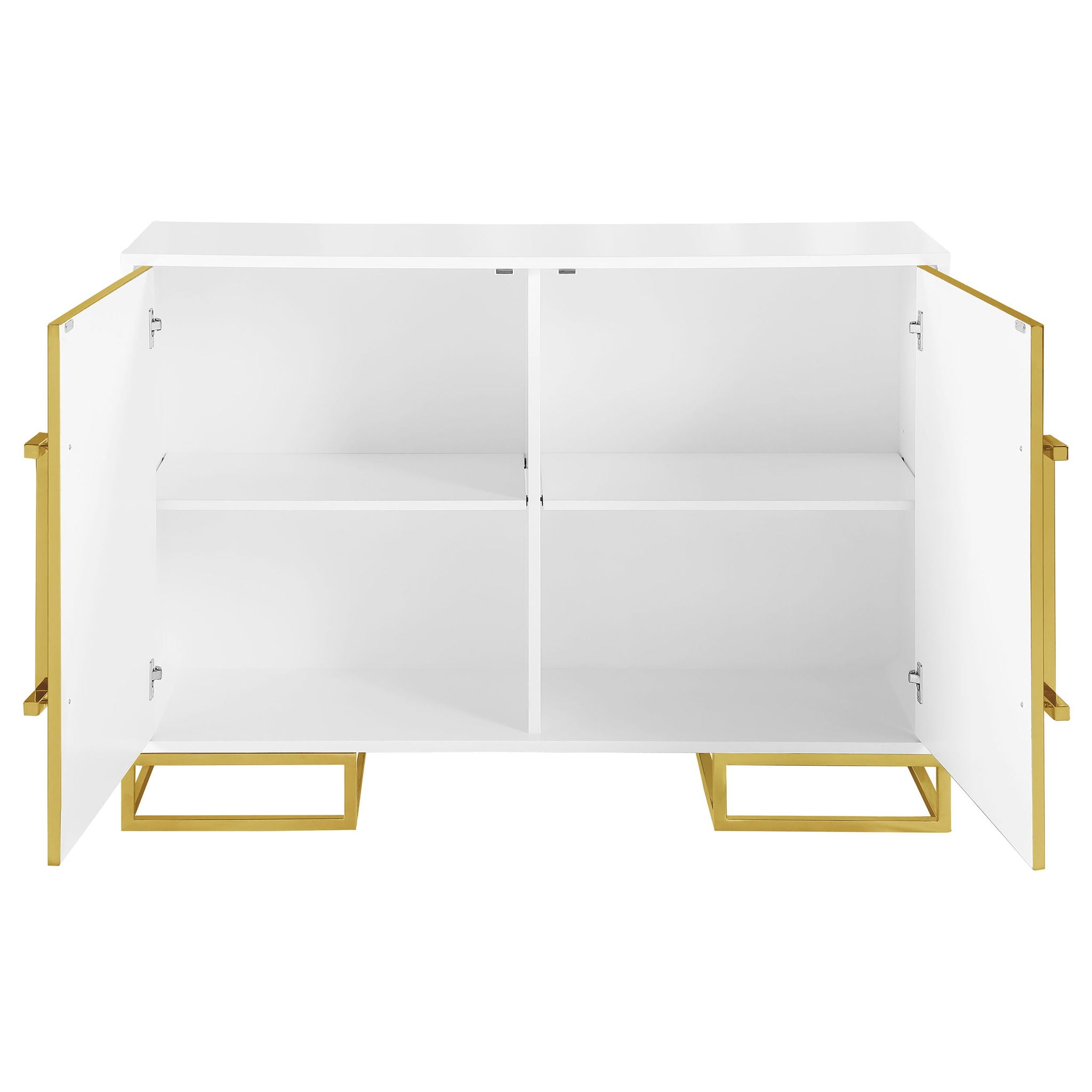 Synchrony - 2 Door Accent Cabinet With Art Deco Trim - White