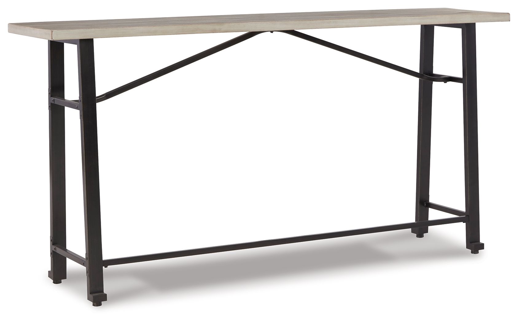 Signature Design by Ashley® Karisslyn - Whitewash / Black - Long Counter Table | Meri Furniture