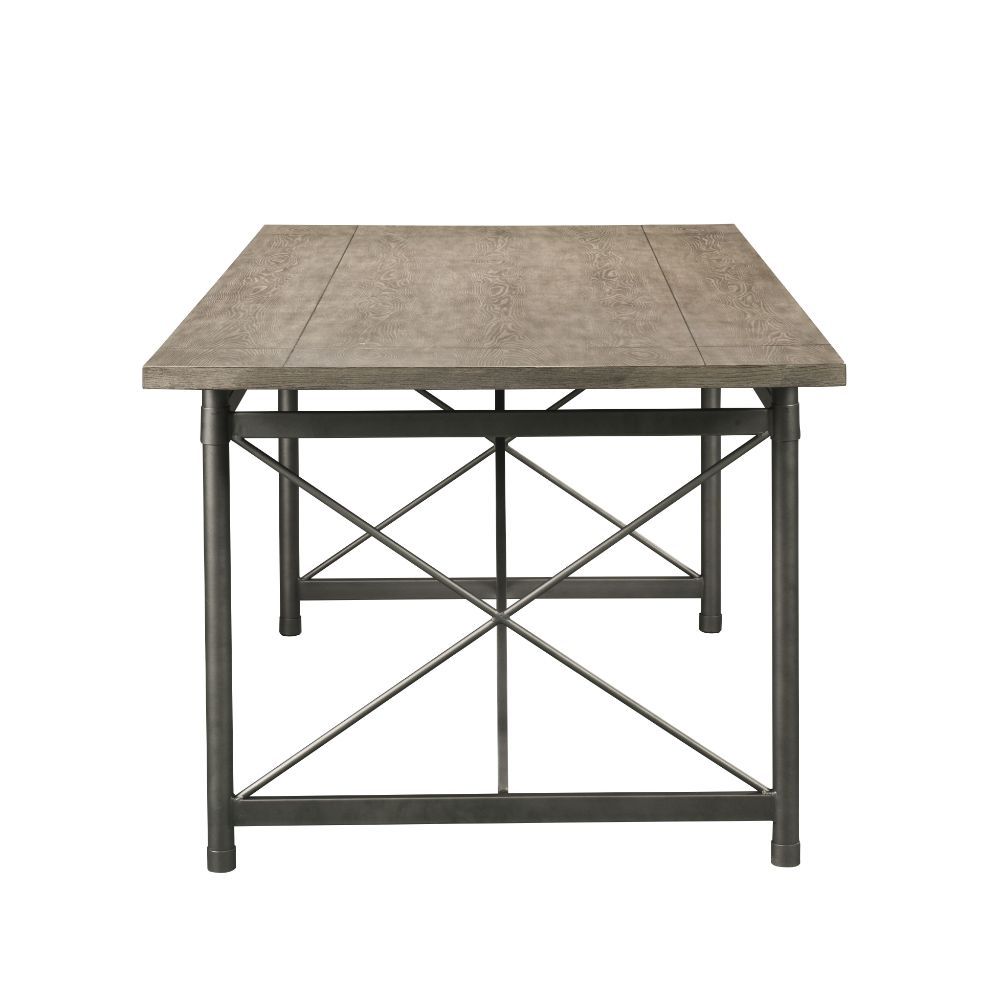 ACME Kaelyn II - Dining Table - Gray Oak & Sandy Gray | Meri Furniture