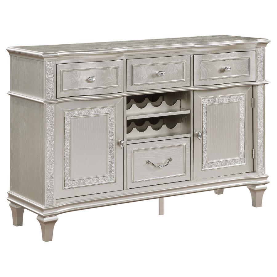 Coaster Fine Furniture Evangeline - 4-Drawer Sideboard Buffet Cabinet - Silver Oak | Meri Furniture
