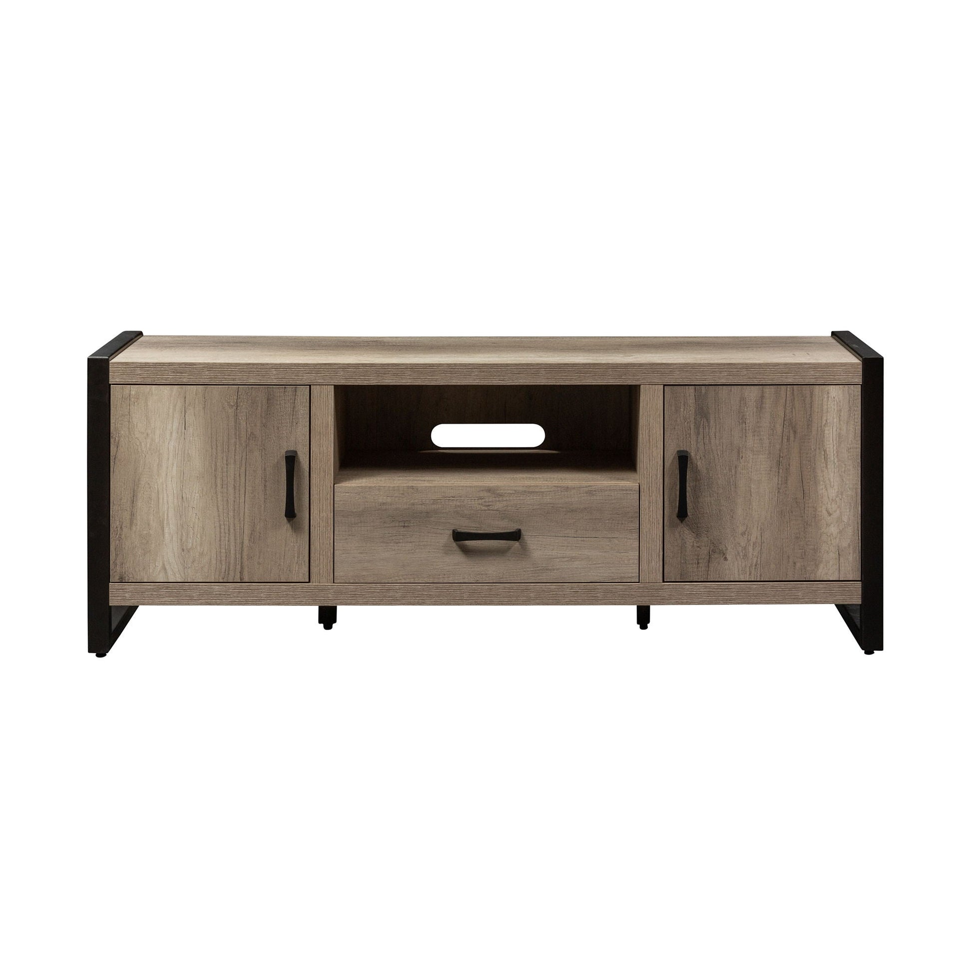 Liberty Furniture Sun Valley - 64" TV Console With Faux Metal - Light Brown | Meri Furniture