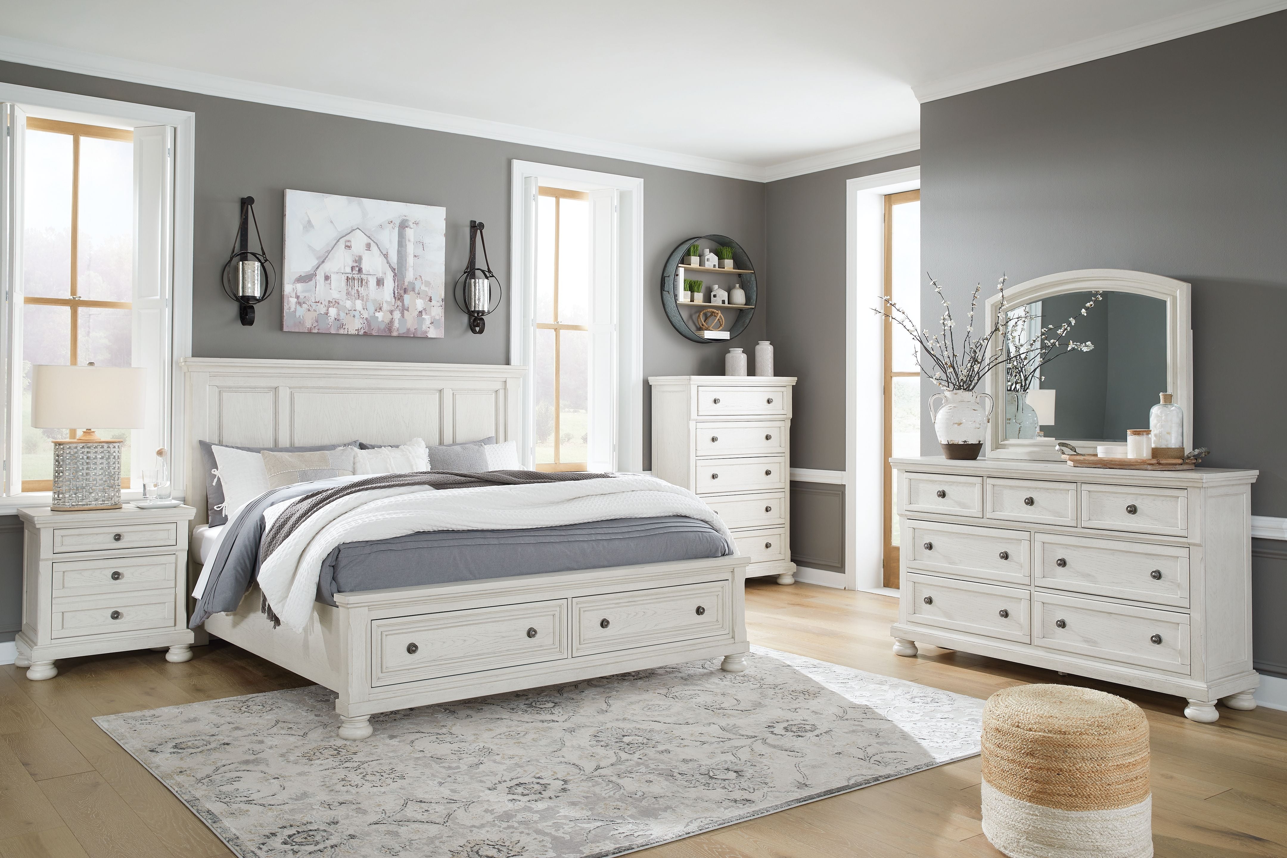 Signature Design by Ashley® Robbinsdale - Panel Storage Bedroom Set | Meri Furniture