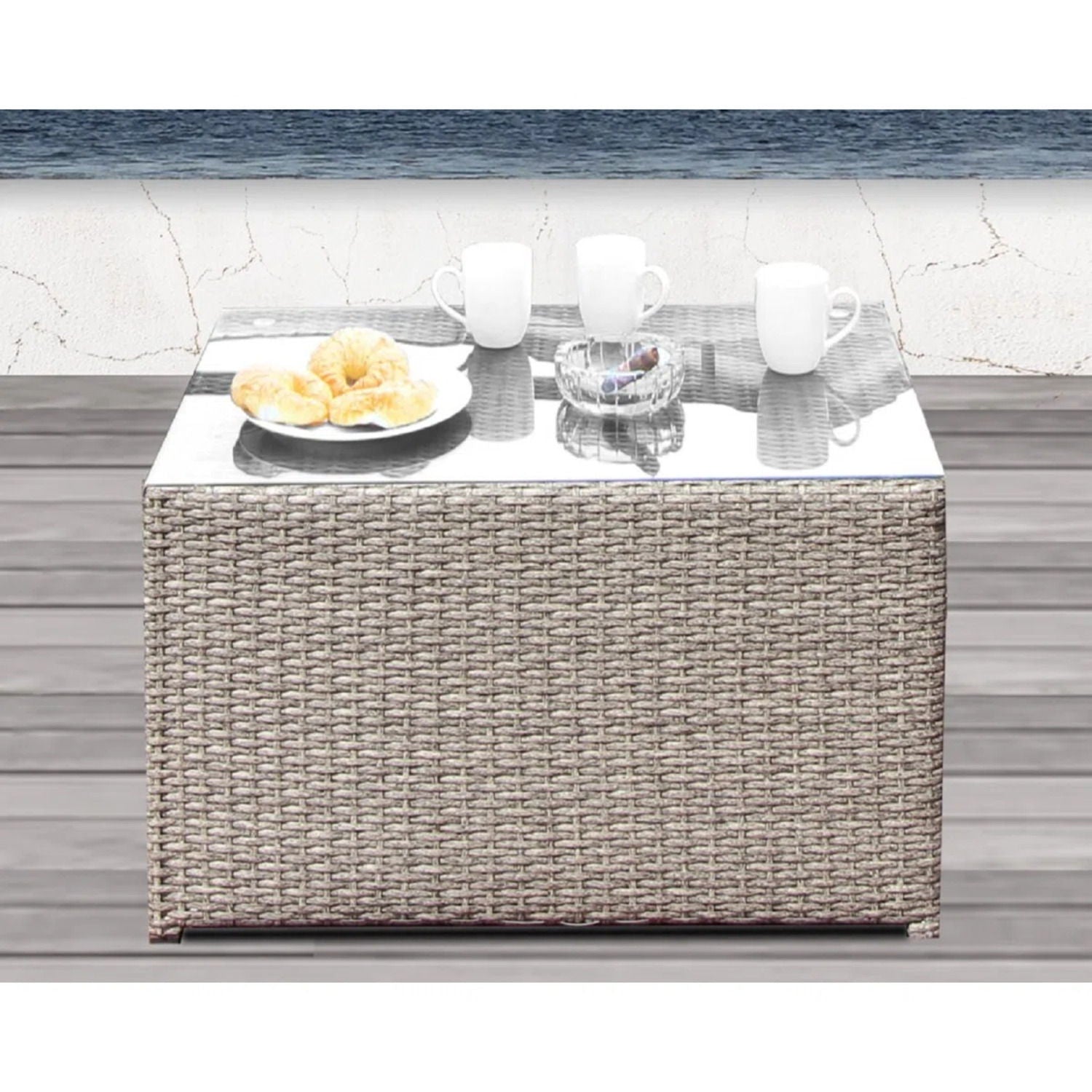 Comfortable Modern Patio Rattan Sectional Set With Cushions