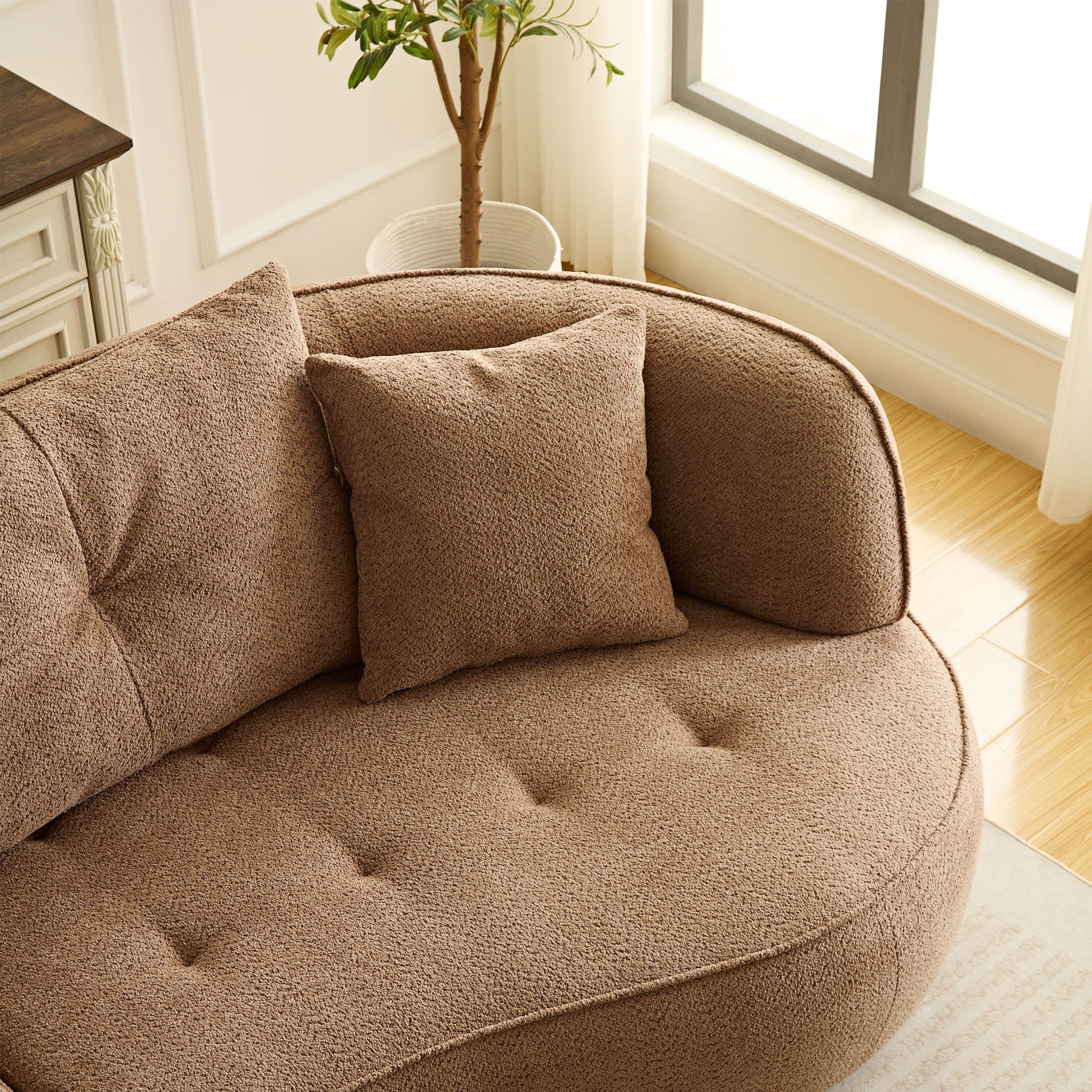 Modular Sofa, Durable Fabric, Solid Wood Frame, High Density Sponge Padding, Seating For 4