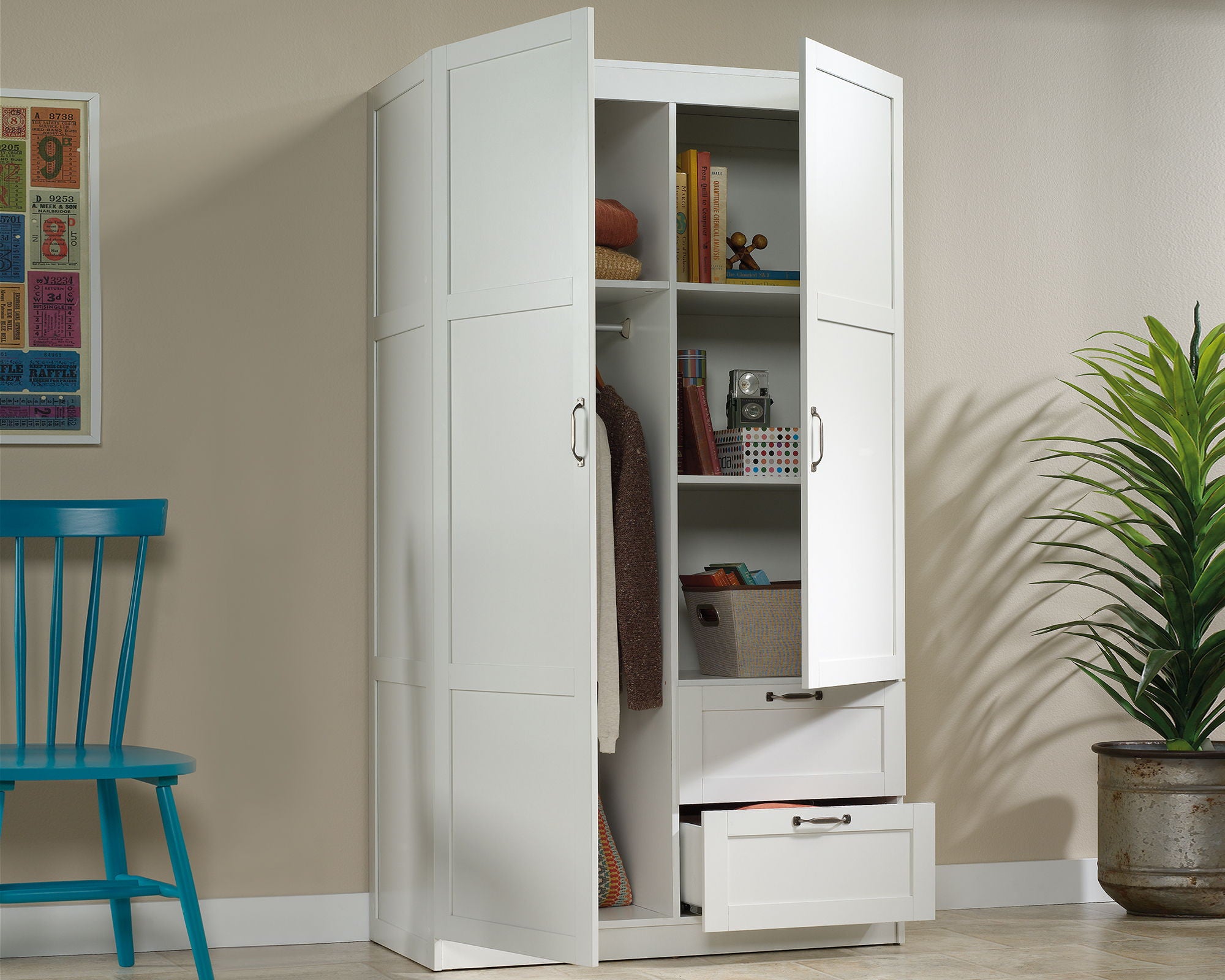 Wardrobe/Storage Cabinet White