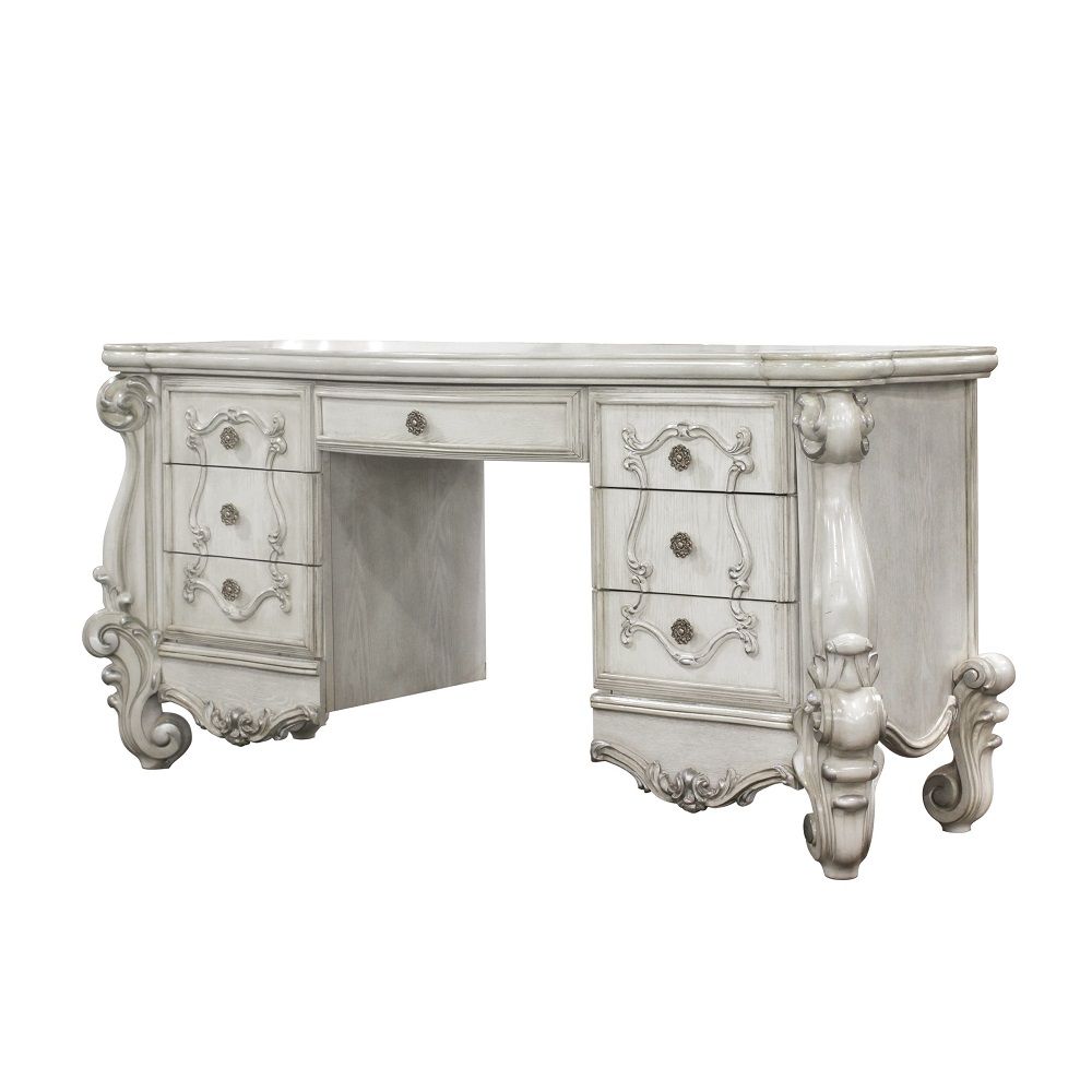 ACME The Versailles vanity desk is the perfect accent to create the style of royalty your bedroom has been needing. | Meri Furniture