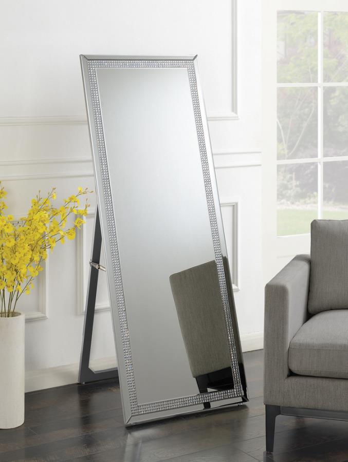 Coaster Fine Furniture Giddish - Full Length Standing Mirror - Silver | Meri Furniture