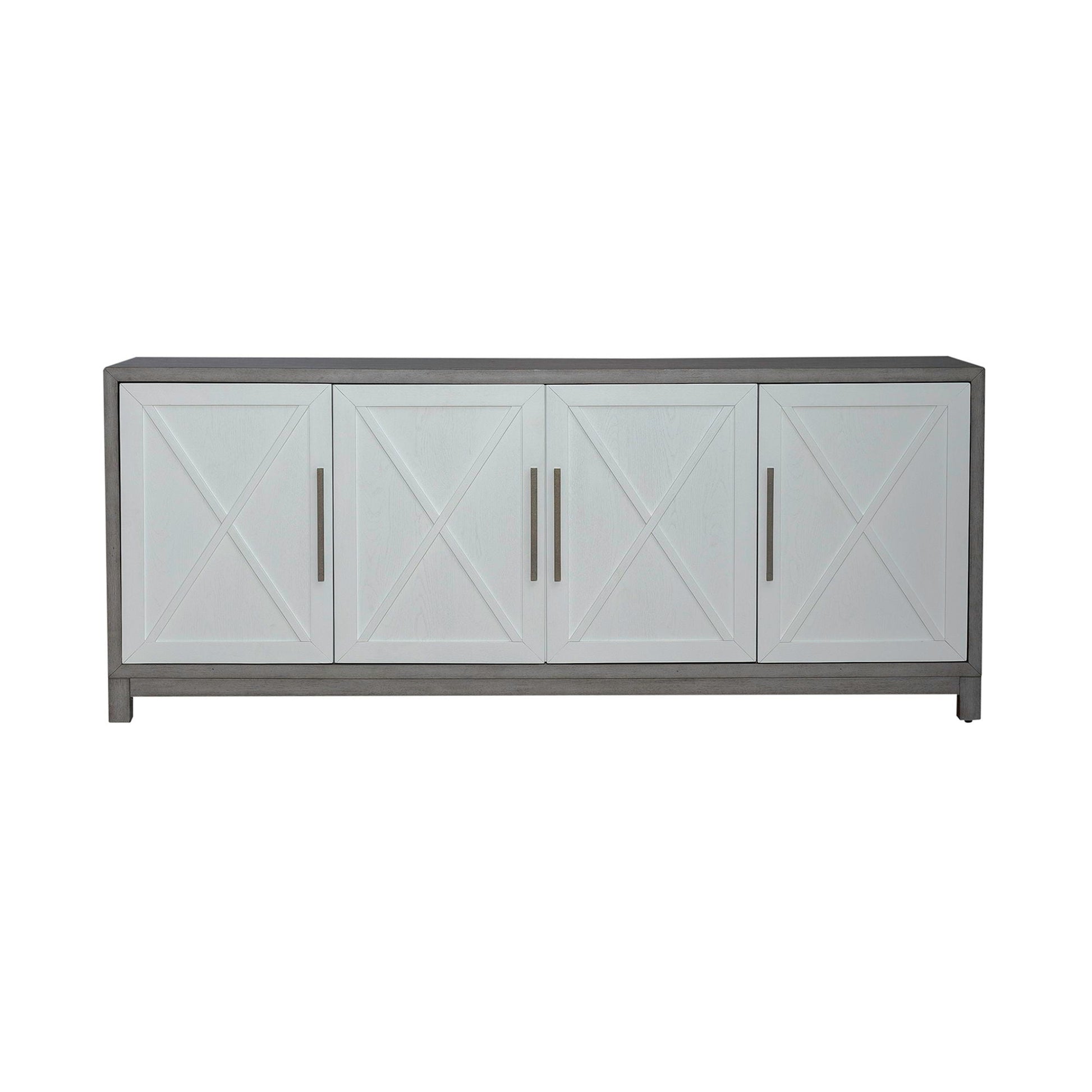 Liberty Furniture Palmetto Heights - 78" TV Console - White | Meri Furniture