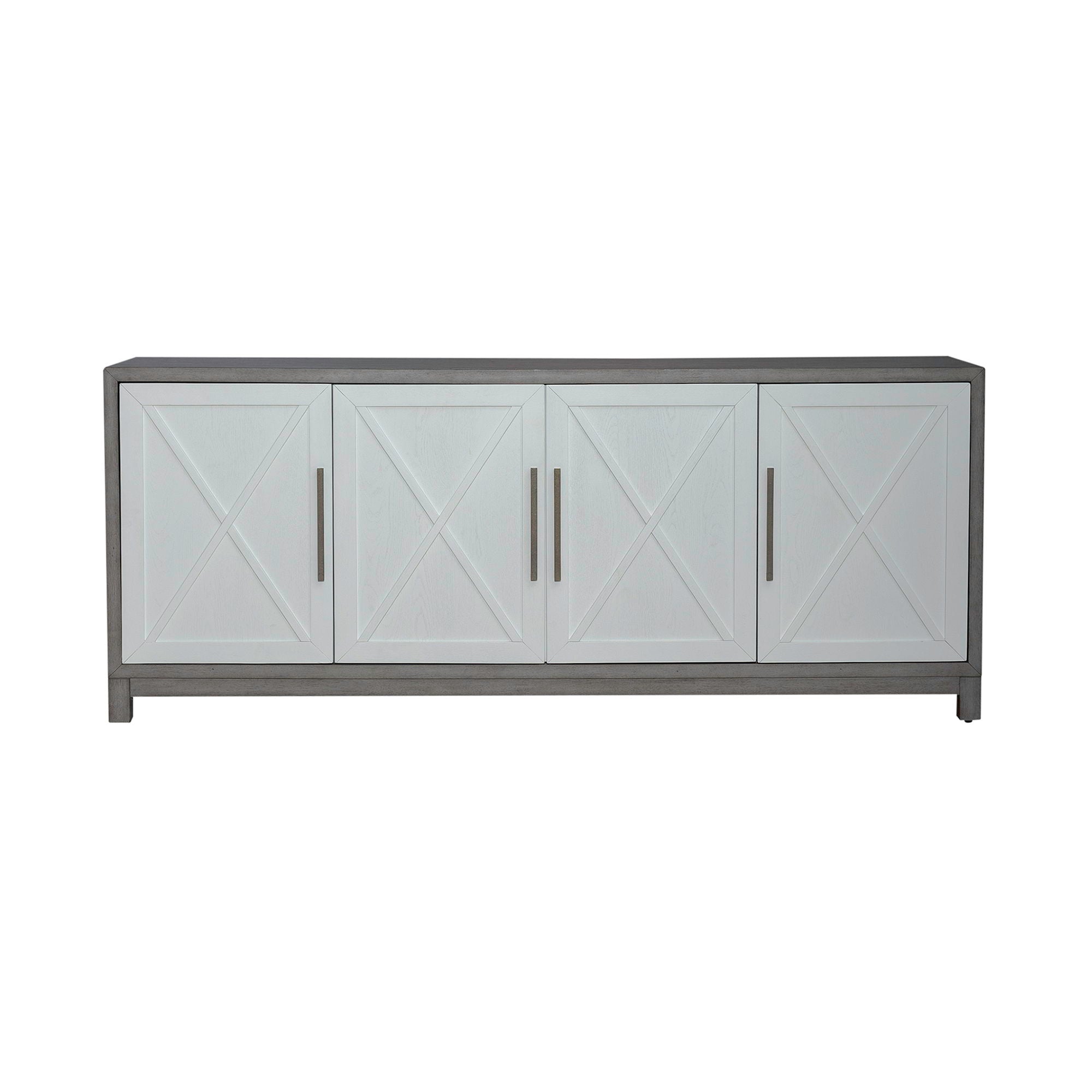 Liberty Furniture Palmetto Heights - 78" TV Console - White | Meri Furniture