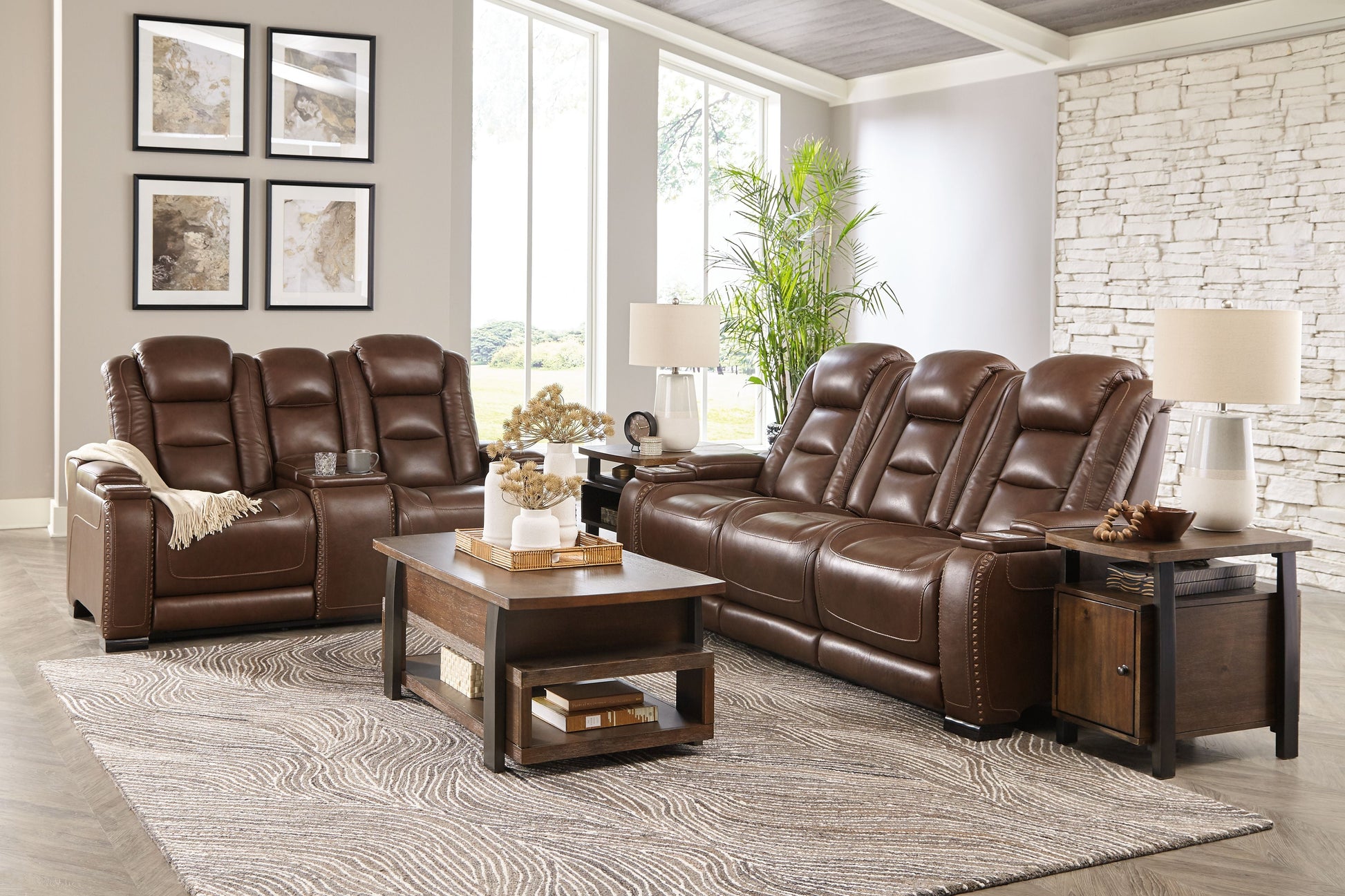 Signature Design by Ashley® The Man-den - Reclining Living Room Set | Meri Furniture