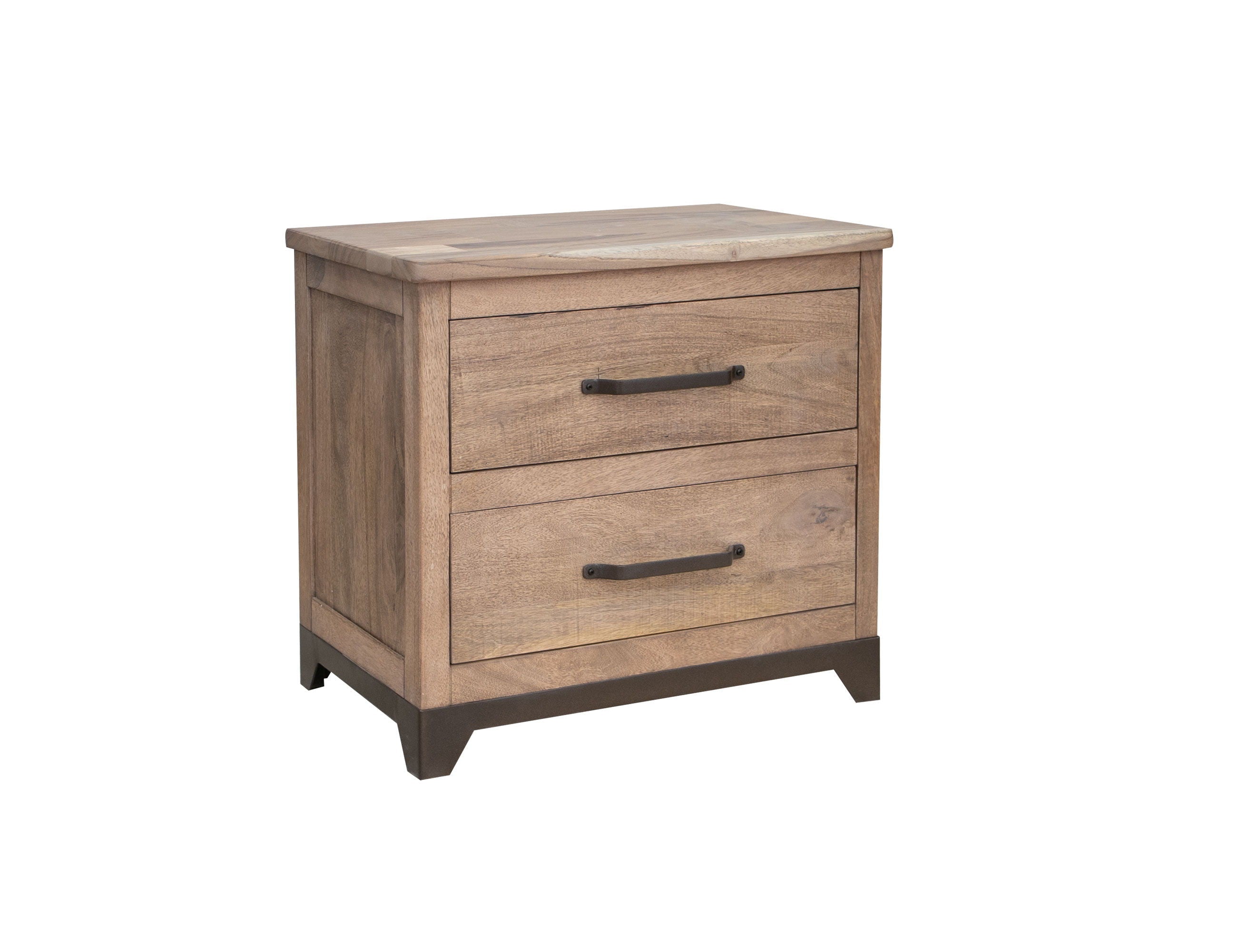 International Furniture Direct Natural Parota - Nightstand - Brown Cappuccino | Meri Furniture