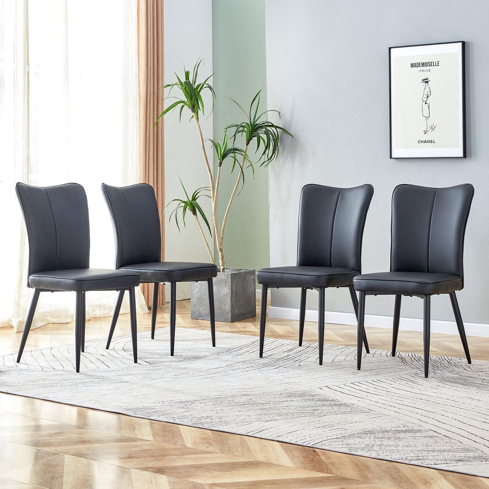 Minimalist Style Minimalist Dining Chairs With Metal Legs