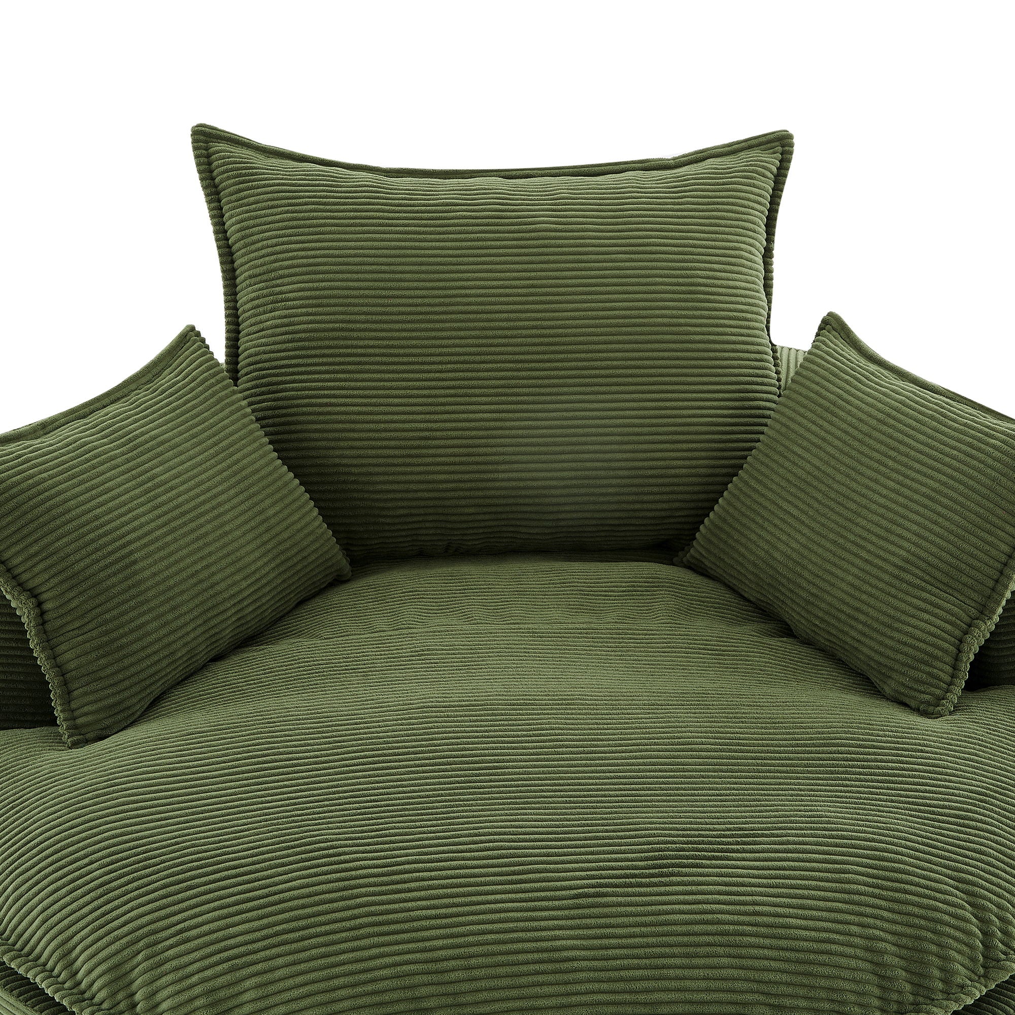 360° Swivel Accent Barrel Chair With Dual Layer Cushion And 3 Removable Pillows