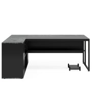 L-Shaped Executive Desk With Cabinet Storage