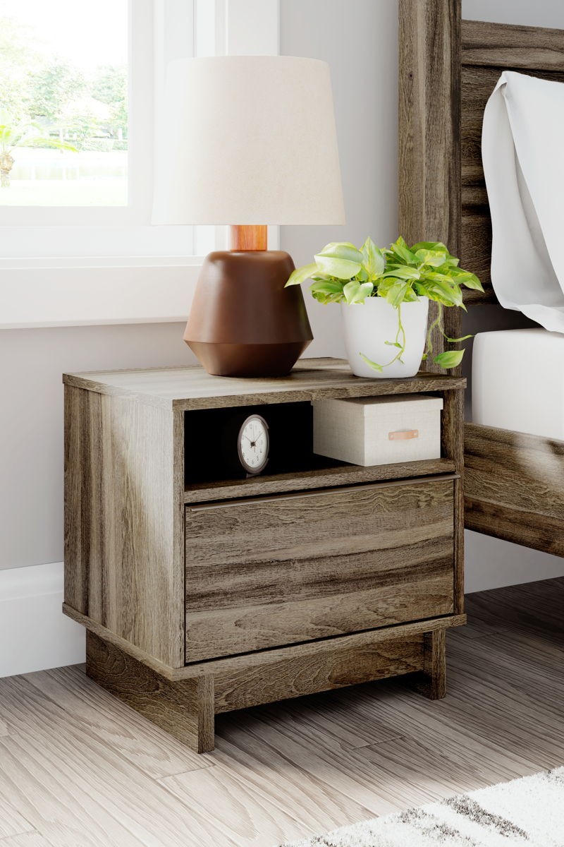 Signature Design by Ashley® Shallifer - Brown - One Drawer Night Stand | Meri Furniture