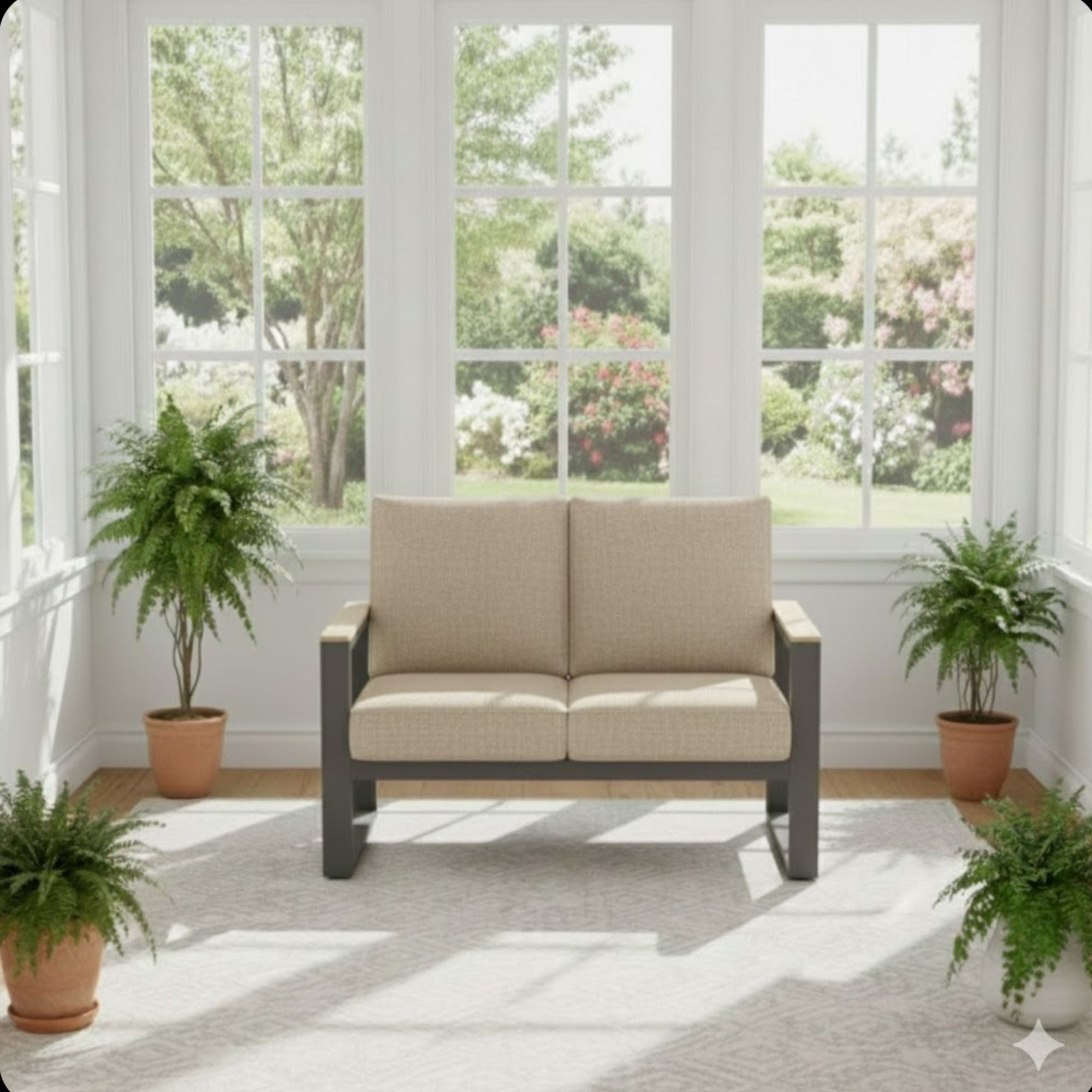 All-Weather Loveseat Sofa With Thick Cushions