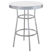 Coaster Fine Furniture Retro - Round 30" 1950's Bistro Pub Height Bar Table | Meri Furniture