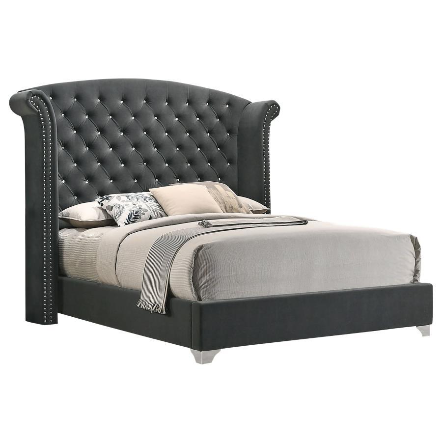 Coaster Fine Furniture Melody - Upholstered Wingback Bed | Meri Furniture