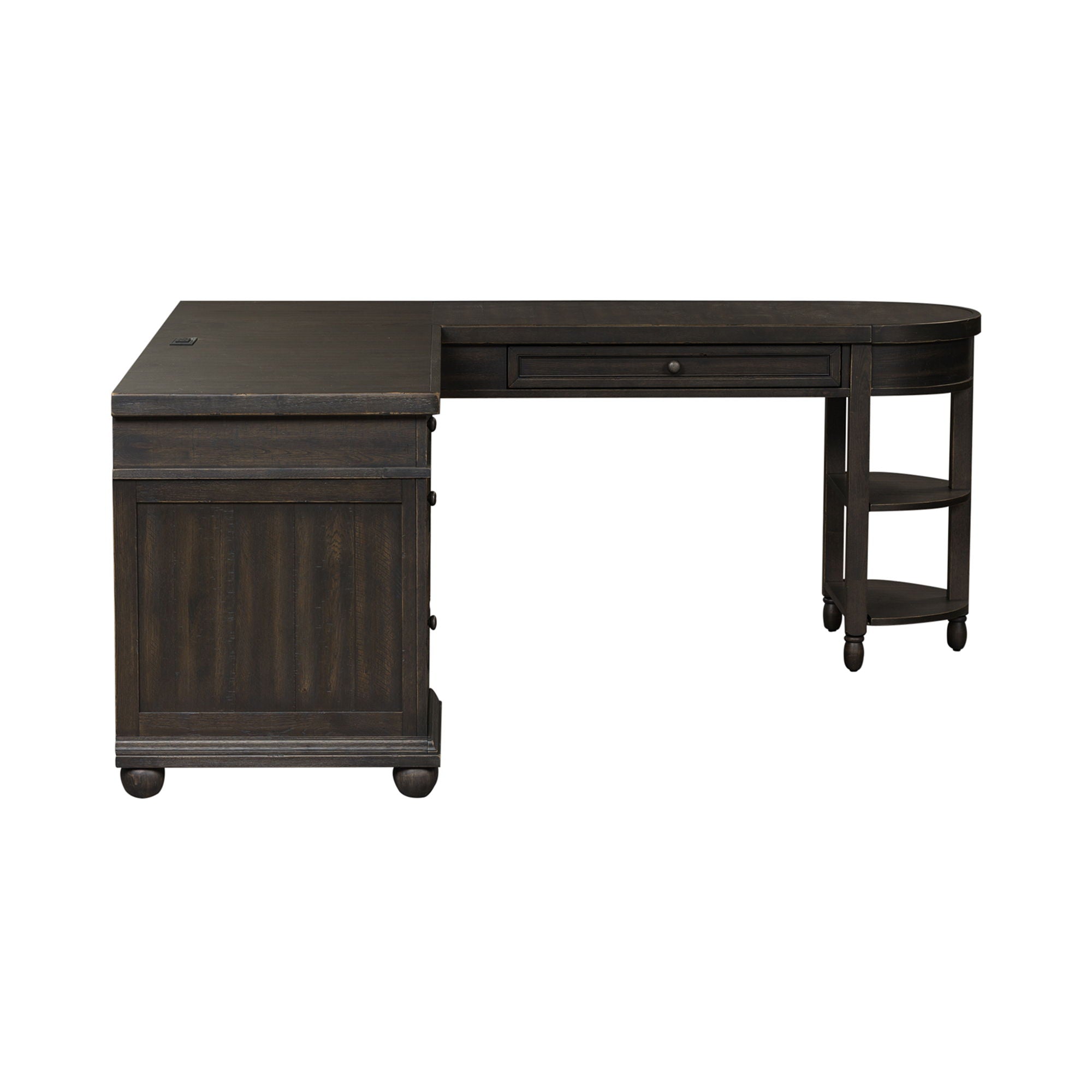 Harvest Home - L Shaped Desk - Black