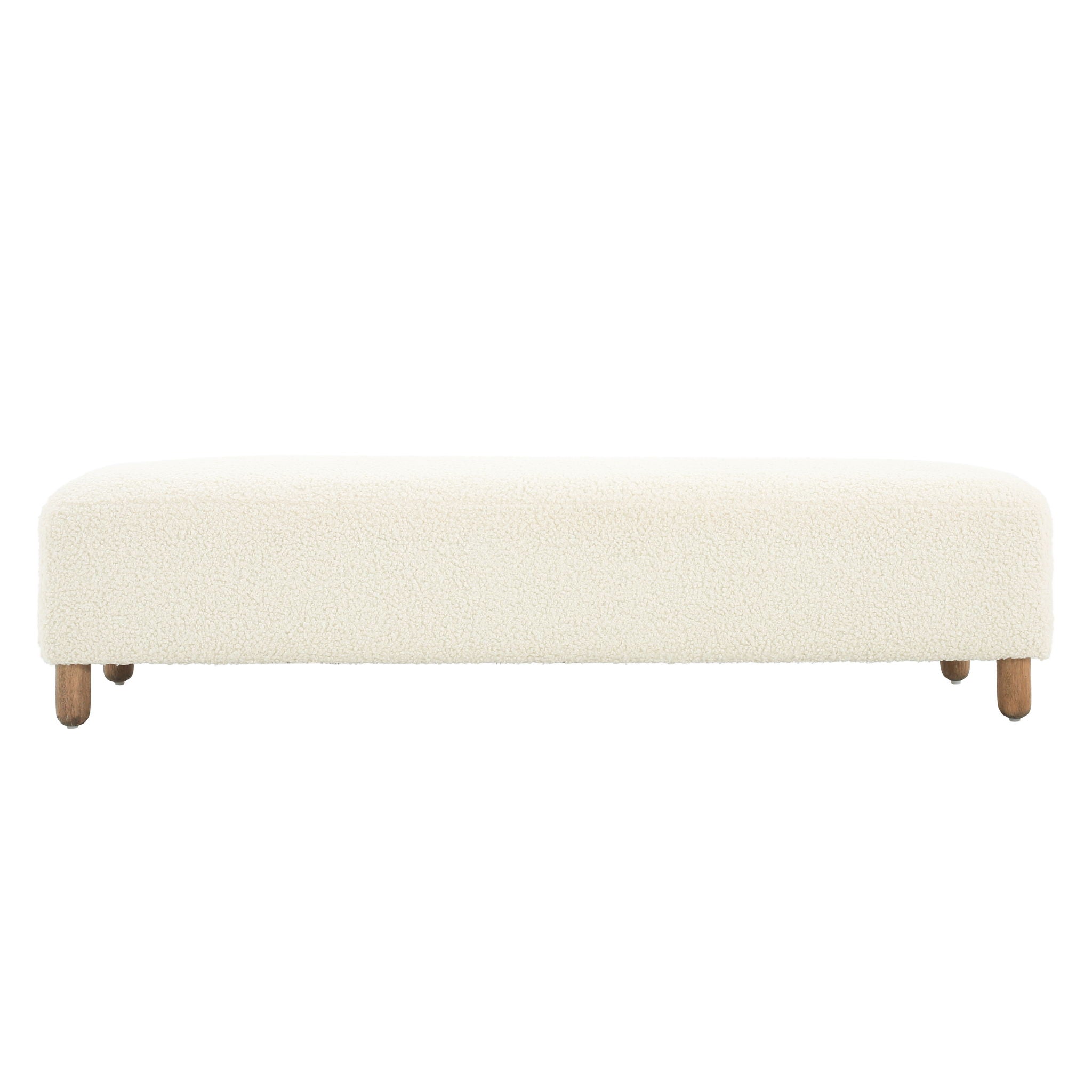 Contemporary Ottoman With Foam Cushion And Durable Upholstery