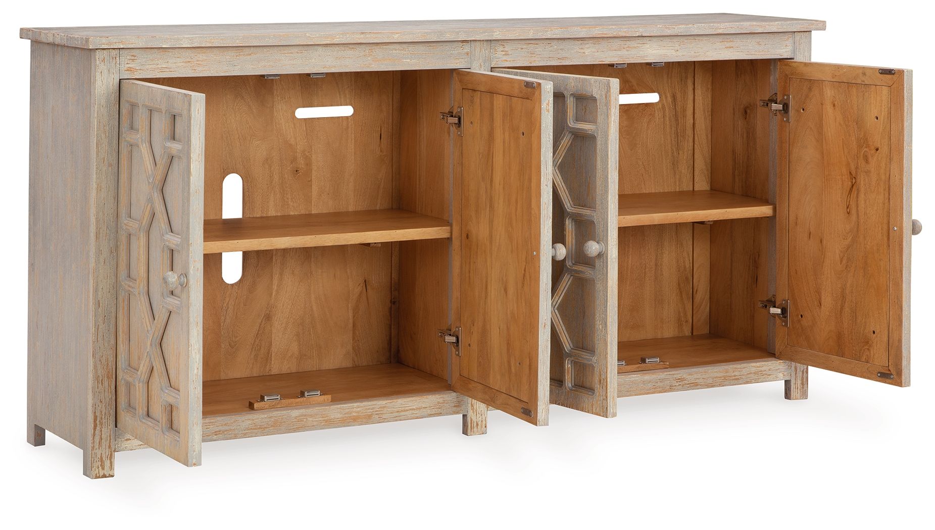 Signature Design by Ashley® Caitrich - Distressed Blue - Accent Cabinet | Meri Furniture