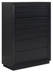 Londer - Five Drawer Chest - Black