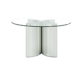 ACME Noralie - Dining Table - Mirrored - 30" | Meri Furniture