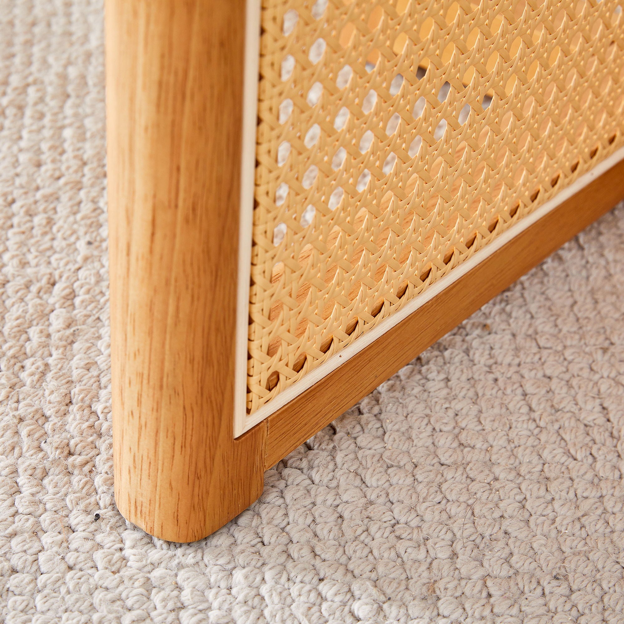 Dining Table With Imitation Rattan Design For Dining Room